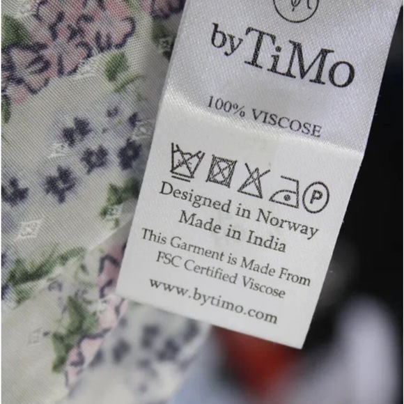 NWT BY TIMO x Shopbop Delicate Midi Dress White Floral Ruffle V Neck XL - Picture 10 of 10